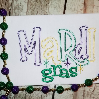 mardi gras word emb